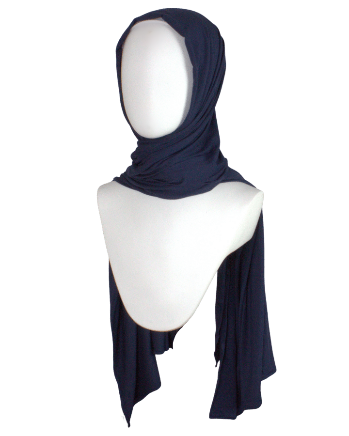 Bamboo Jersey Hijab Navy Blue - Maxi Size (But Not Bulky!!)