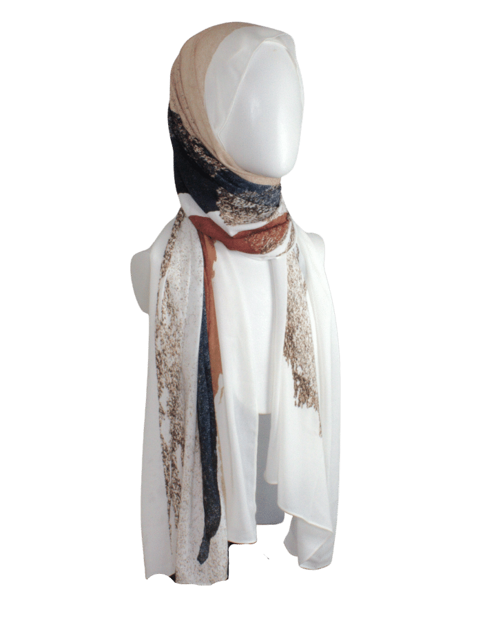 Hijab scarf that feels and looks luxurious. Designer scarf for modest fashion | Lina Zibdeh