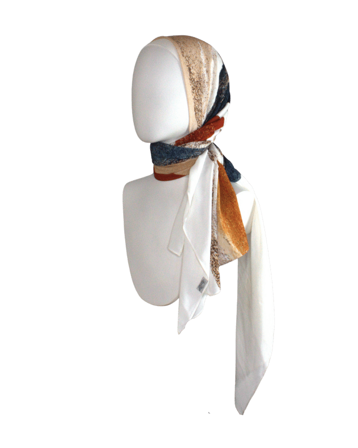 Hijab scarf that feels and looks luxurious. Designer scarf for modest fashion | Lina Zibdeh