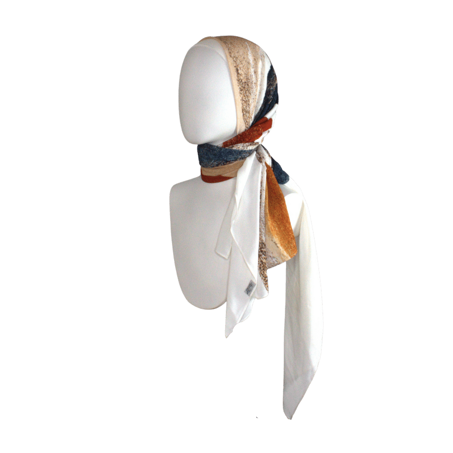 Hijab scarf that feels and looks luxurious. Designer scarf for modest fashion | Lina Zibdeh