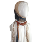 Fancy printed hijab scarf for work and everyday needs. Premium Soft Crepe Chiffon Hijab | Lina Zibdeh