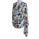 Floral hijab scarf for your elegant occasions - Maxi size Rose Teal | Lina Zibdeh