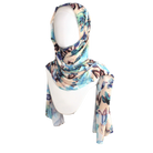 Floral hijab scarf for your elegant occasions - Maxi size Premium Quality | Lina Zibdeh