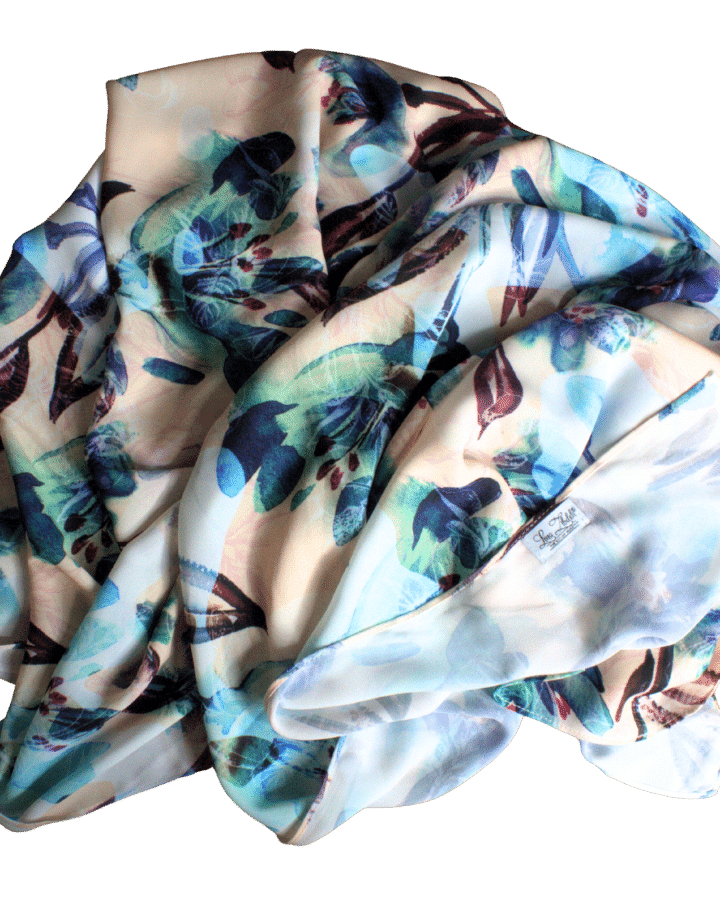 Floral hijab scarf for your special occasions - Maxi size