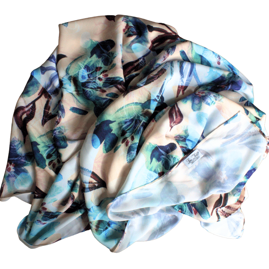 Floral hijab scarf for your special occasions - Maxi size