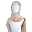Luxury Chiffon Hijab Scarf for special events and work | Blush Neutral Hijab | Lina Zibdeh