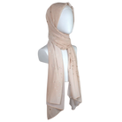 Premium Chiffon Hijab Scarf for special occasions | Blush Neutral Hijab | Lina Zibdeh