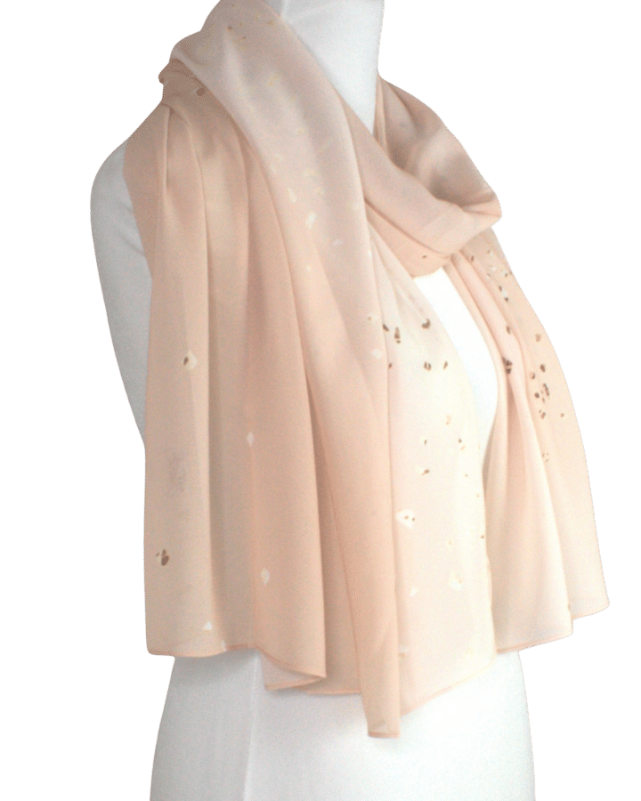 Premium Chiffon Hijab Scarf for special occasions | Blush Neutral Hijab | Lina Zibdeh