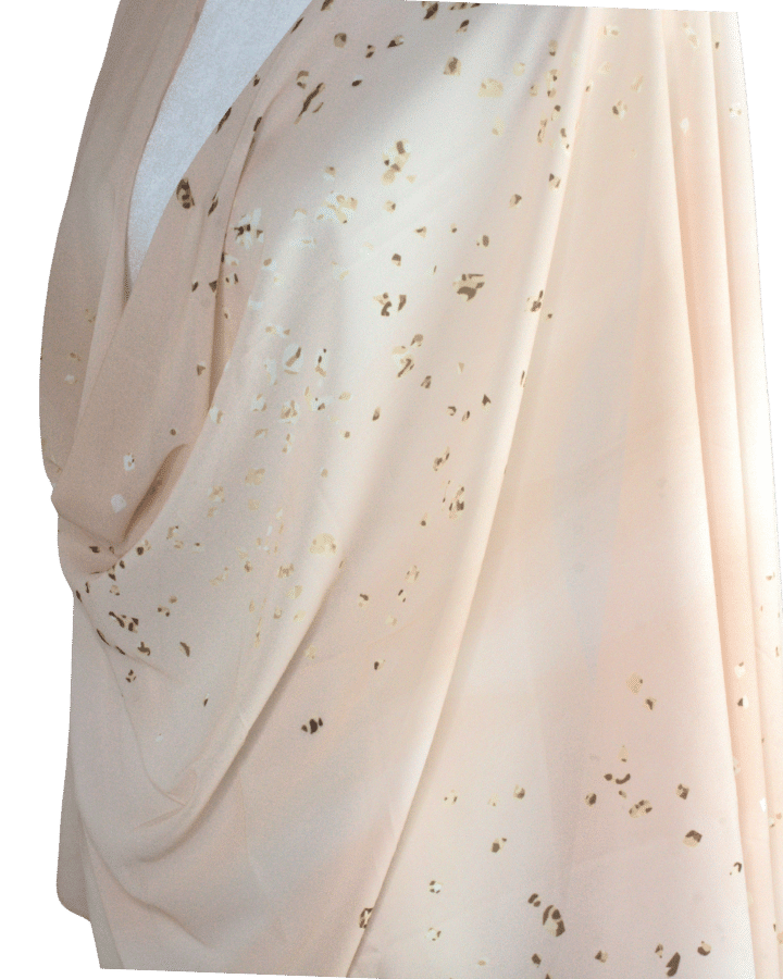 Premium Chiffon Hijab Scarf for special occasions | Blush Neutral Hijab | Lina Zibdeh