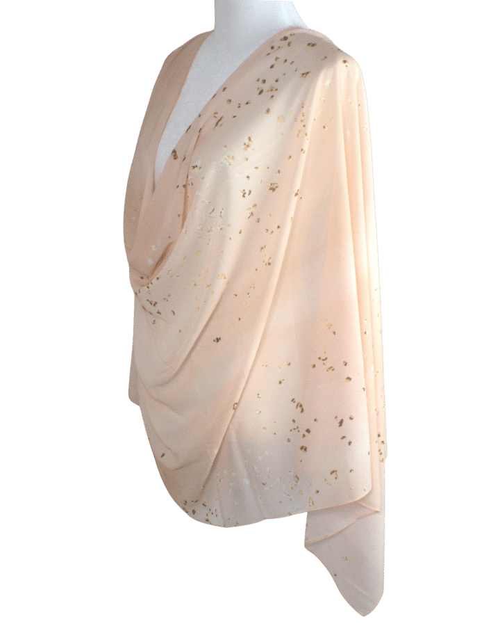 Quality Chiffon Hijab Scarf for special occasions | Blush Neutral Hijab | Lina Zibdeh