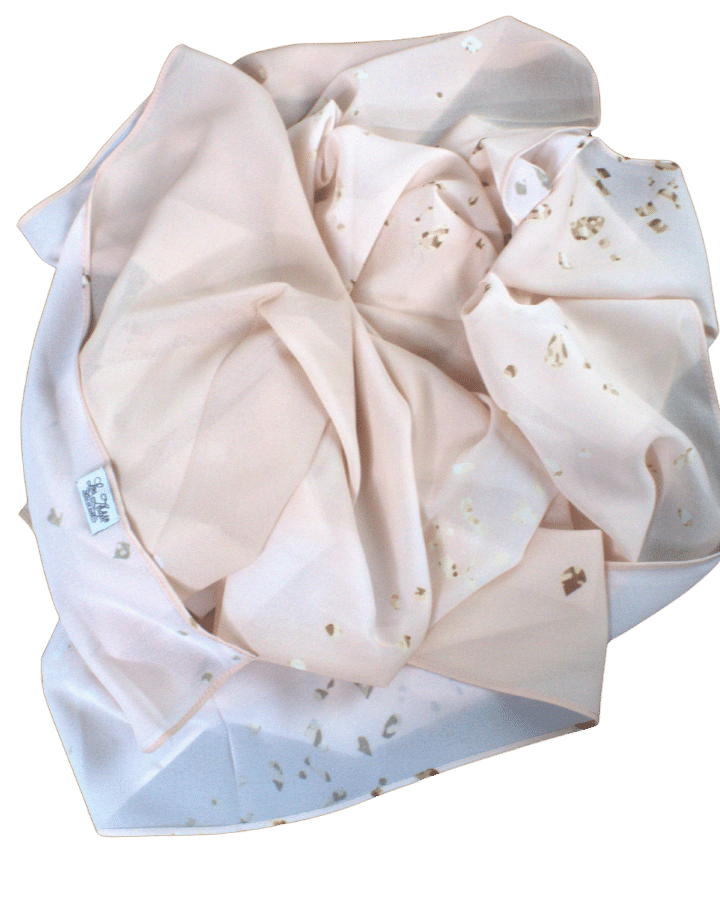 Quality Chiffon Hijab Scarf for special occasions | Blush Neutral Hijab | Lina Zibdeh