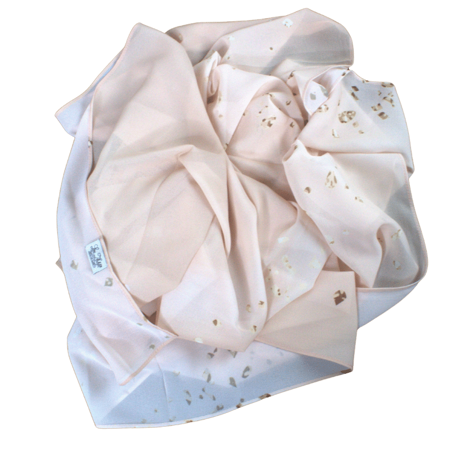 Quality Chiffon Hijab Scarf for special occasions | Blush Neutral Hijab | Lina Zibdeh