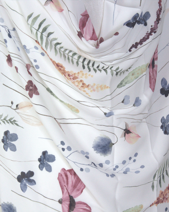 A Floral Meadow Premium Soft Crepe Chiffon Hijab -NEW