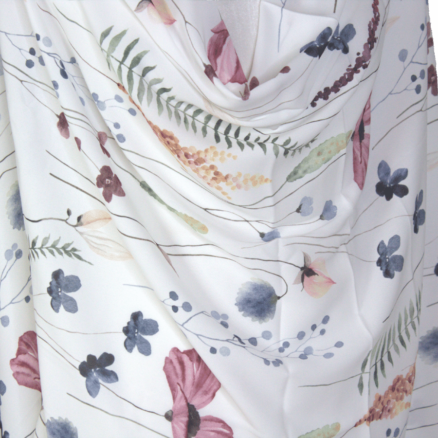 A Floral Meadow Premium Soft Crepe Chiffon Hijab -NEW