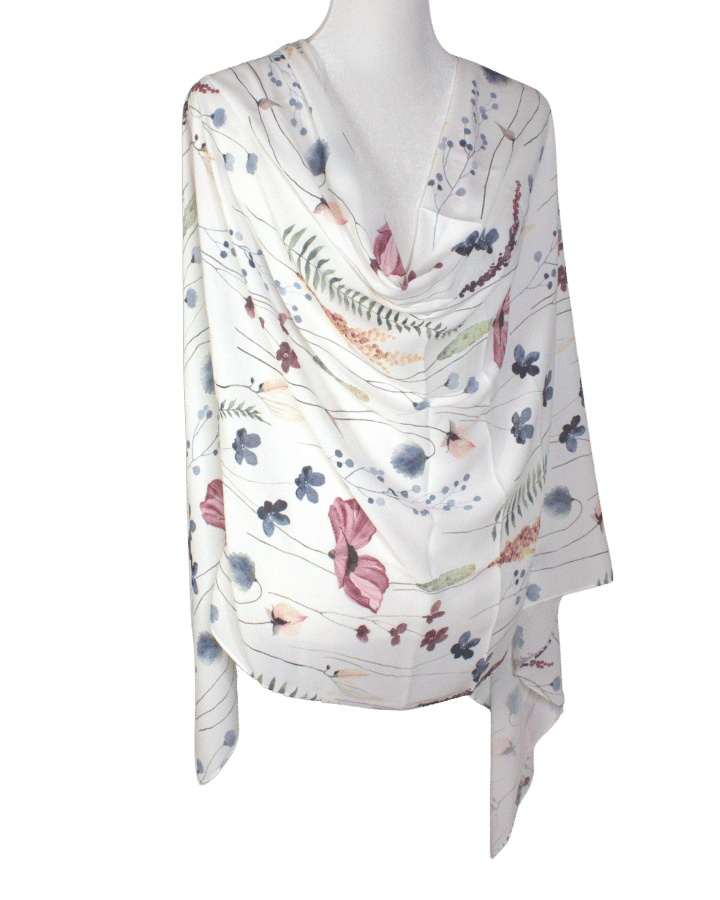 A Floral Meadow Premium Soft Crepe Chiffon Hijab -NEW