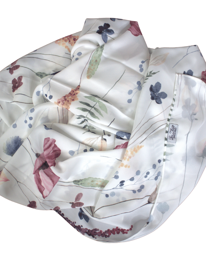 A Floral Meadow Premium Soft Crepe Chiffon Hijab -NEW