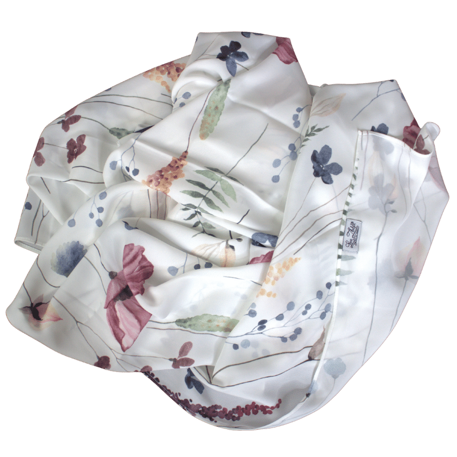 A Floral Meadow Premium Soft Crepe Chiffon Hijab -NEW