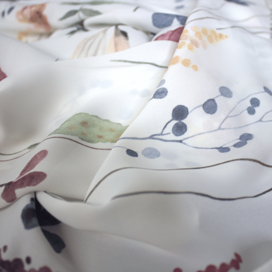 A Floral Meadow Premium Soft Crepe Chiffon Hijab -NEW