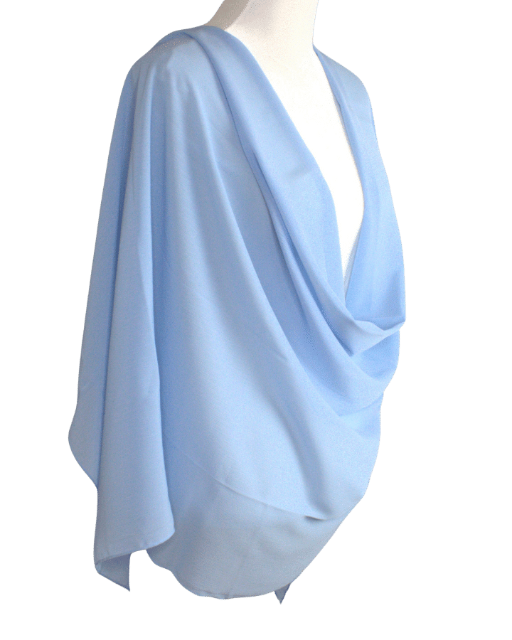 Whispering Breeze Crinkle Chiffon Hijab! Basic Blue