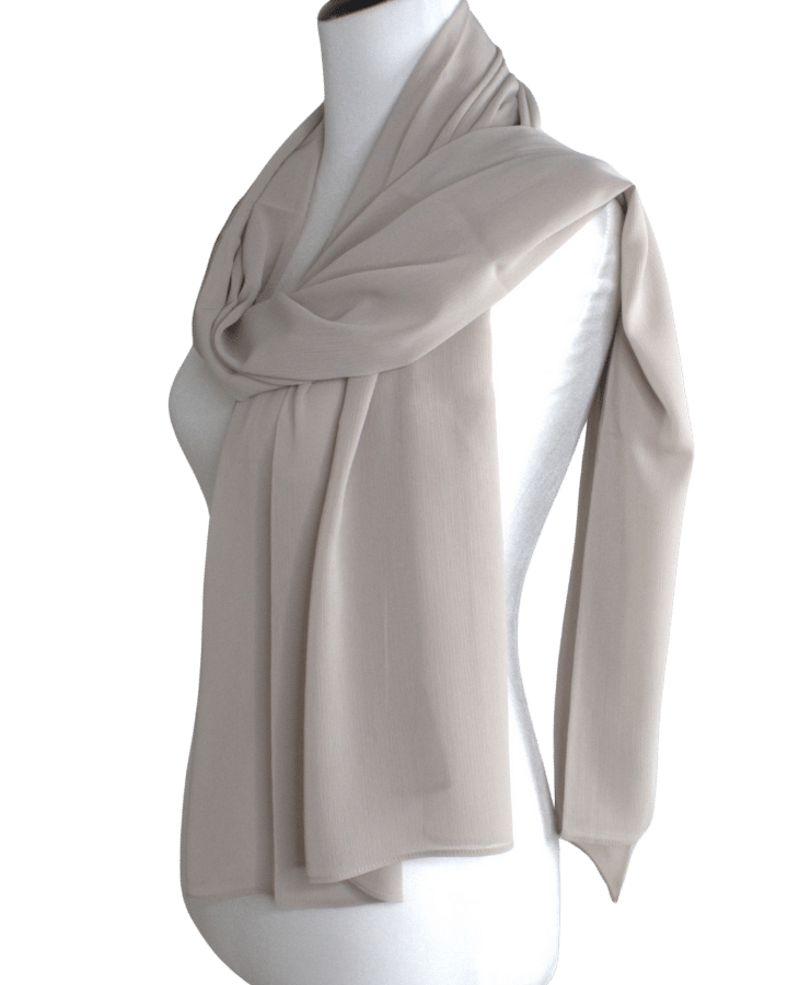 Whispering Breeze Crinkle Chiffon Hijab! Neutral Sand Beige