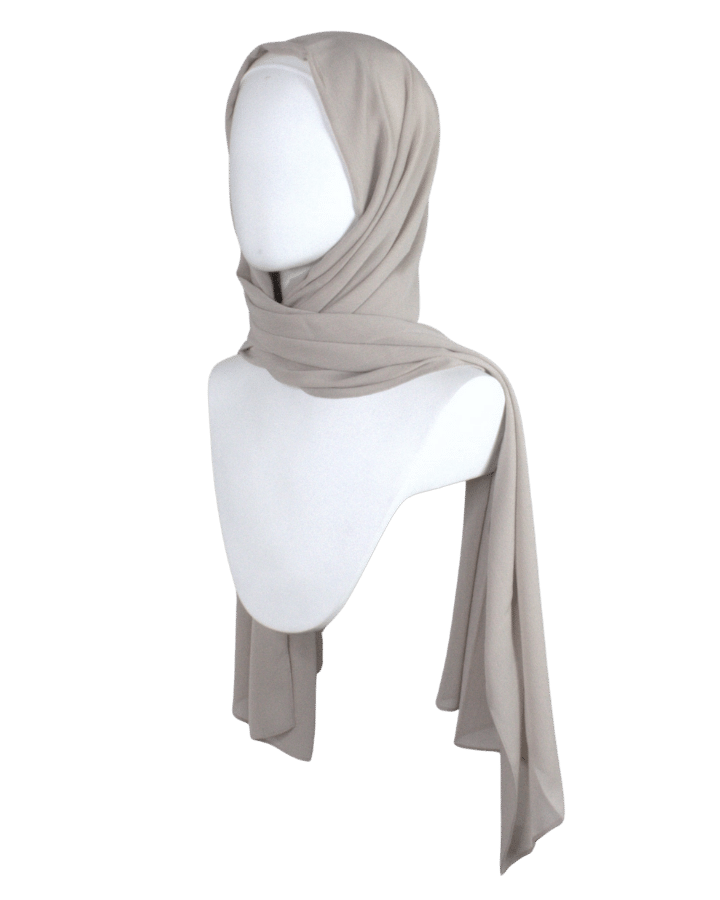Whispering Breeze Crinkle Chiffon Hijab! Neutral Sand Beige