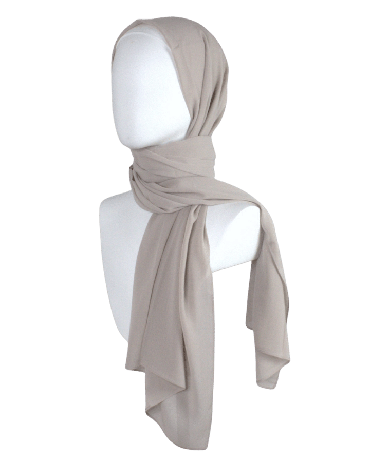 Whispering Breeze Crinkle Chiffon Hijab! Neutral Sand Beige