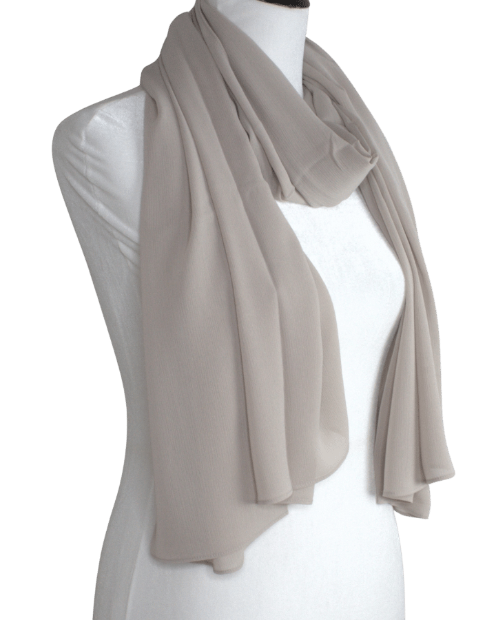 Whispering Breeze Crinkle Chiffon Hijab! Neutral Sand Beige