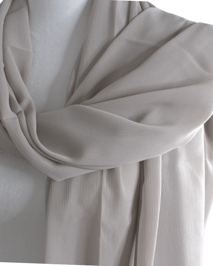 Whispering Breeze Crinkle Chiffon Hijab! Neutral Sand Beige