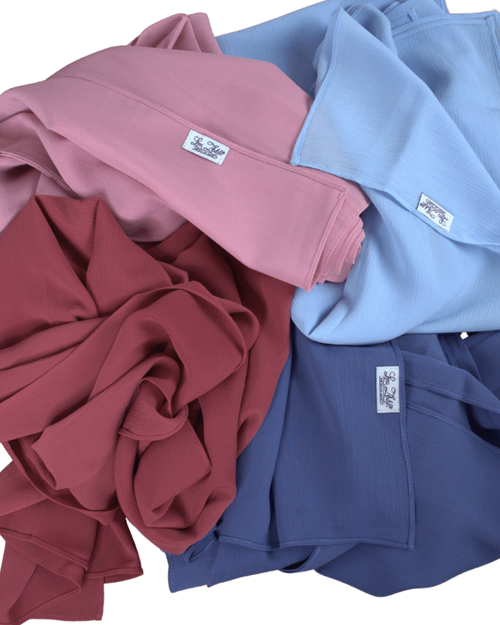 Whispering Breeze Crinkle Chiffon Hijab! Mauve Red