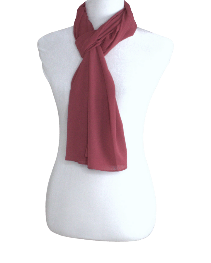 Whispering Breeze Crinkle Chiffon Hijab! Mauve Red