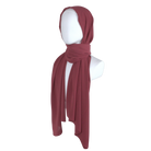 Whispering Breeze Crinkle Chiffon Hijab! Mauve Red