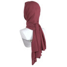 Whispering Breeze Crinkle Chiffon Hijab! Mauve Red