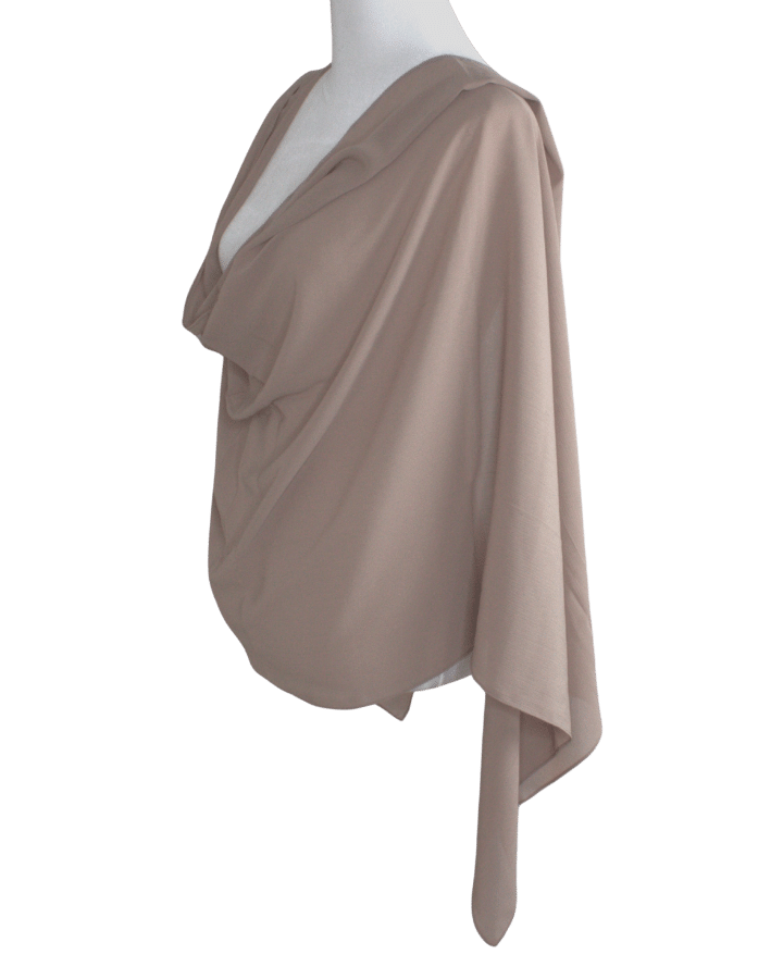 Whispering Breeze Crinkle Chiffon Hijab! Everyday Neutral Beige