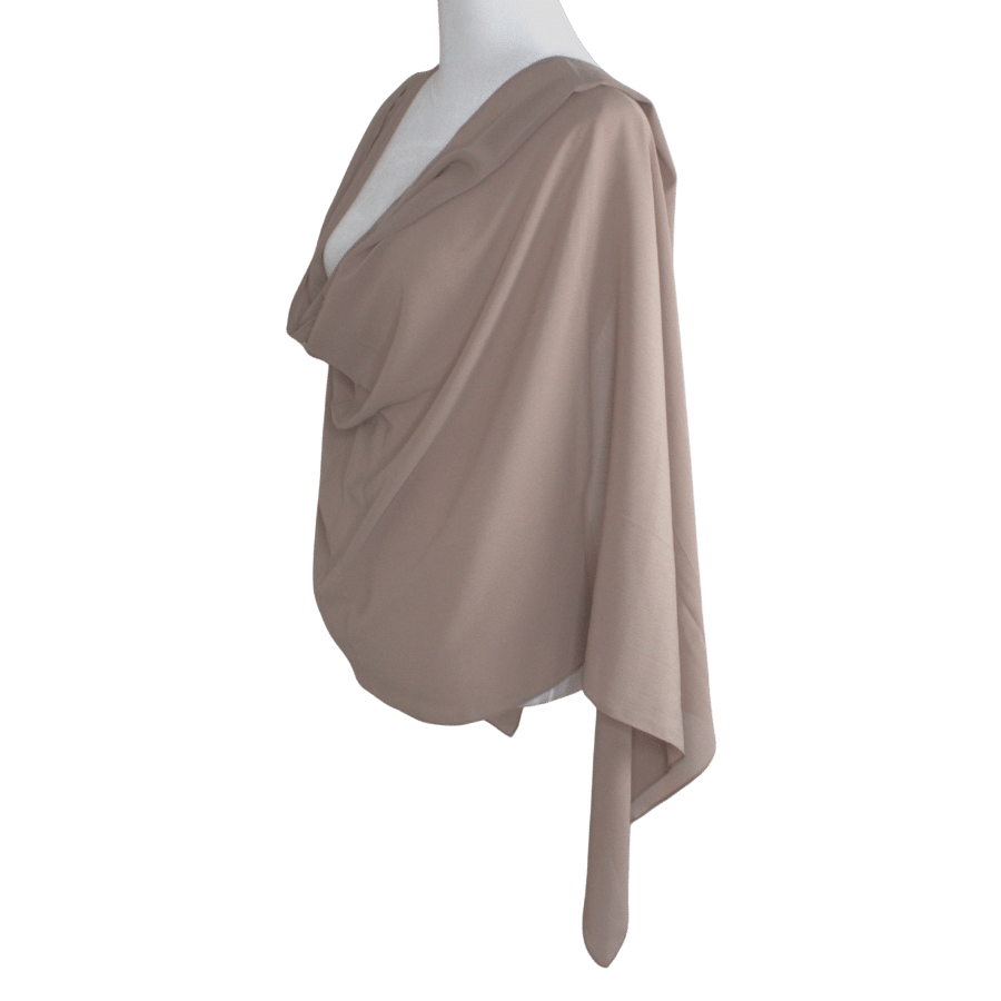 Whispering Breeze Crinkle Chiffon Hijab! Everyday Neutral Beige