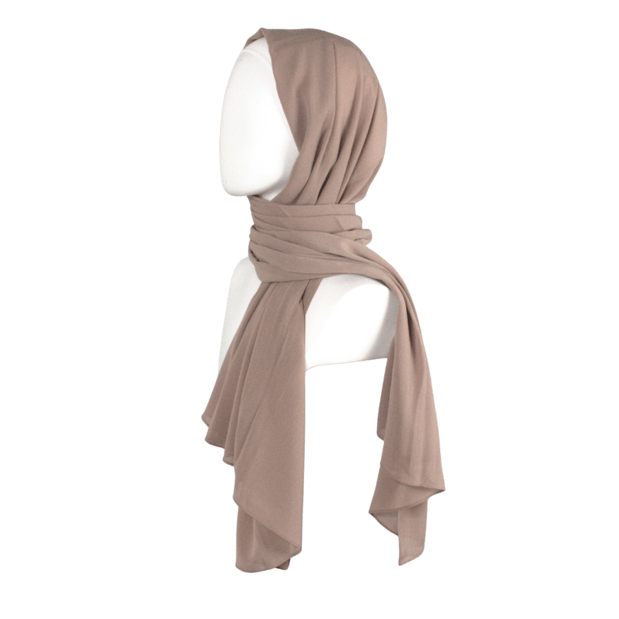 Whispering Breeze Crinkle Chiffon Hijab! Everyday Neutral Beige