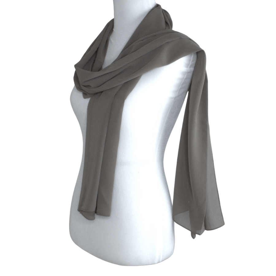 Whispering Breeze Crinkle Chiffon Hijab! Olive Brown Hijab