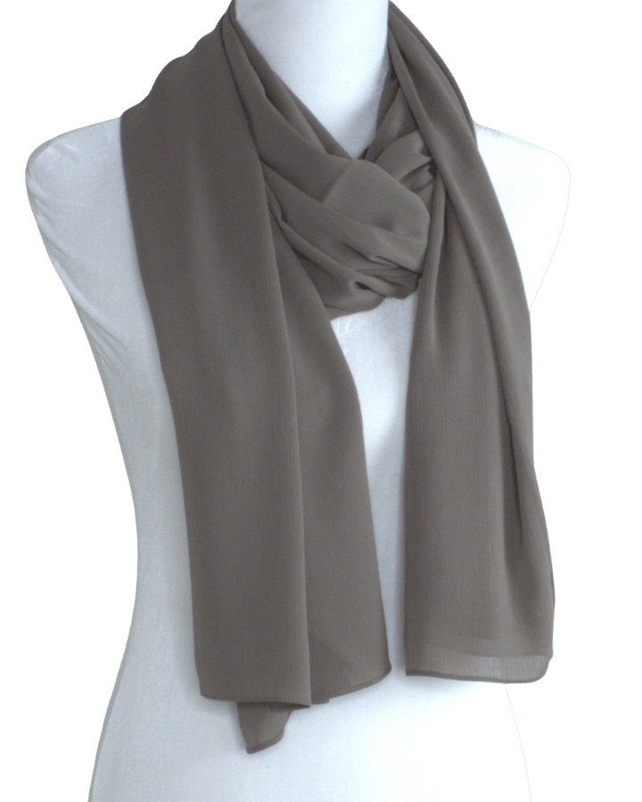 Whispering Breeze Crinkle Chiffon Hijab! Olive Brown Hijab