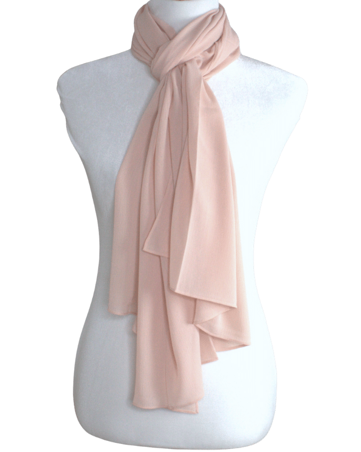 Whispering Breeze Crinkle Chiffon Hijab! Everyday Peach Blush