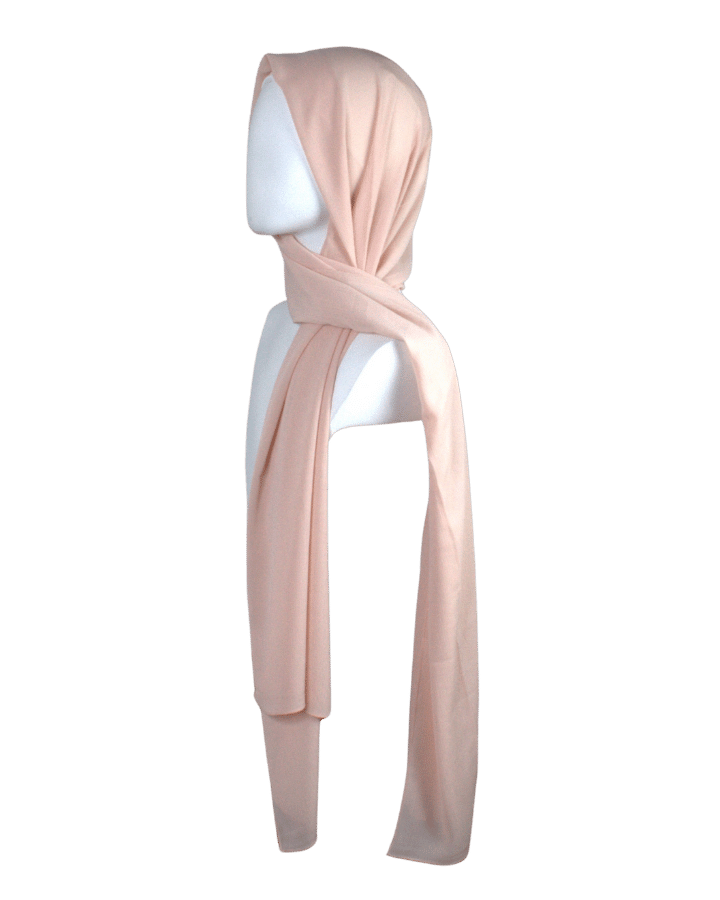 Whispering Breeze Crinkle Chiffon Hijab! Everyday Peach Blush