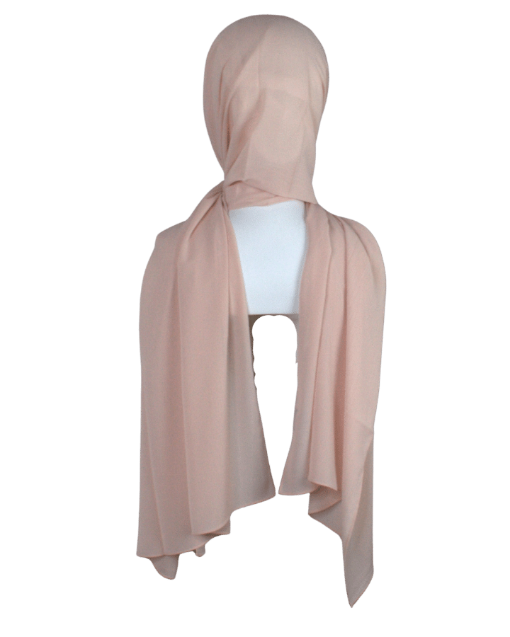 Whispering Breeze Crinkle Chiffon Hijab! Everyday Peach Blush