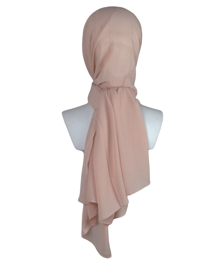 Whispering Breeze Crinkle Chiffon Hijab! Everyday Peach Blush
