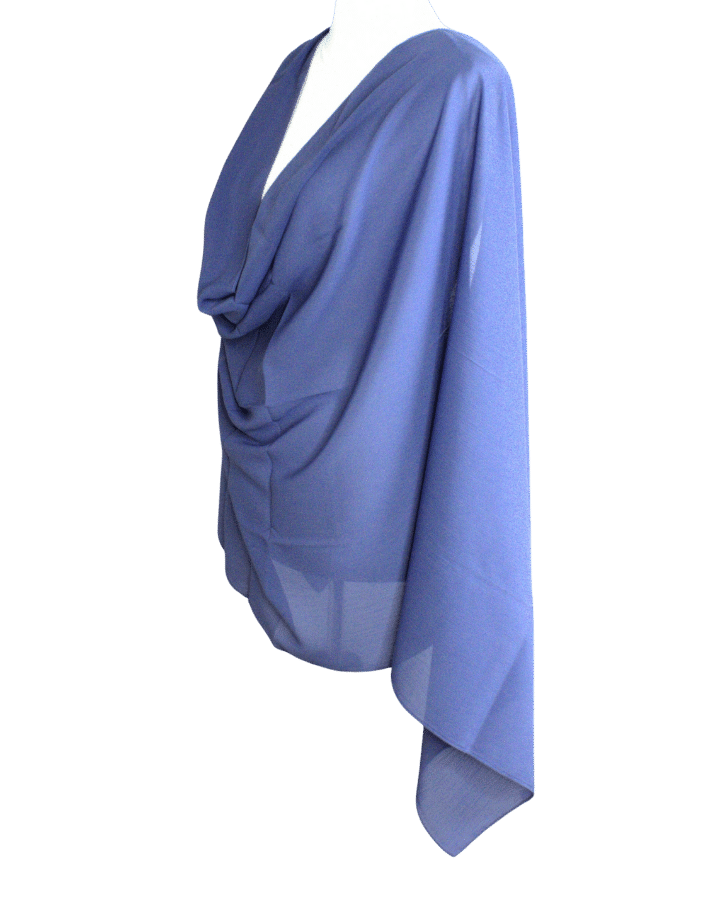 Whispering Breeze Crinkle Chiffon Hijab! Magical Blue