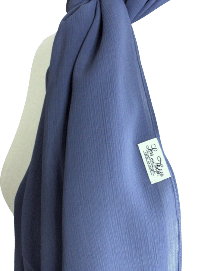 Whispering Breeze Crinkle Chiffon Hijab! Magical Blue