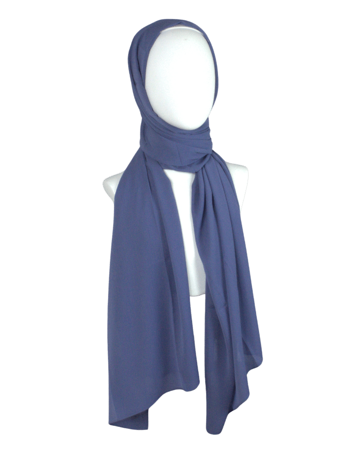Whispering Breeze Crinkle Chiffon Hijab! Magical Blue