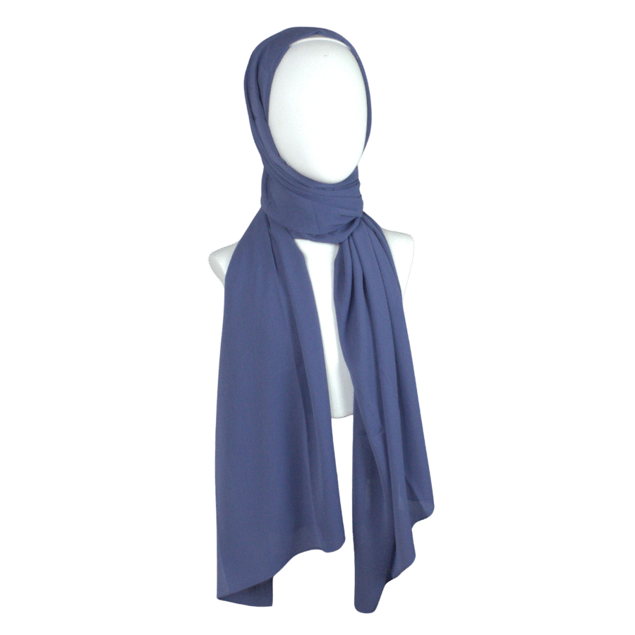 Whispering Breeze Crinkle Chiffon Hijab! Magical Blue