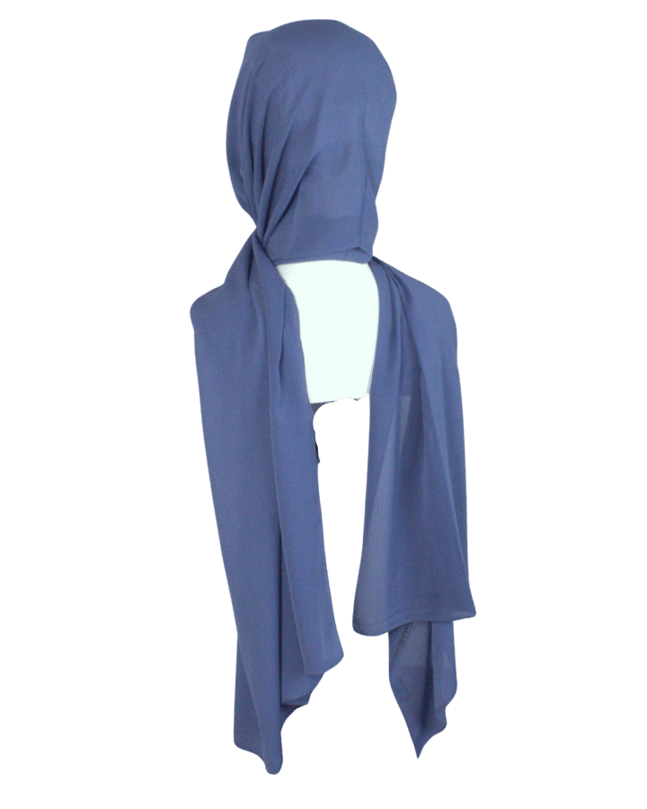 Whispering Breeze Crinkle Chiffon Hijab! Magical Blue