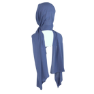 Whispering Breeze Crinkle Chiffon Hijab! Magical Blue
