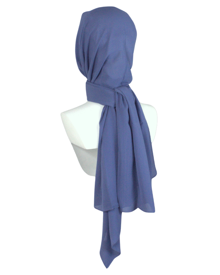 Whispering Breeze Crinkle Chiffon Hijab! Magical Blue