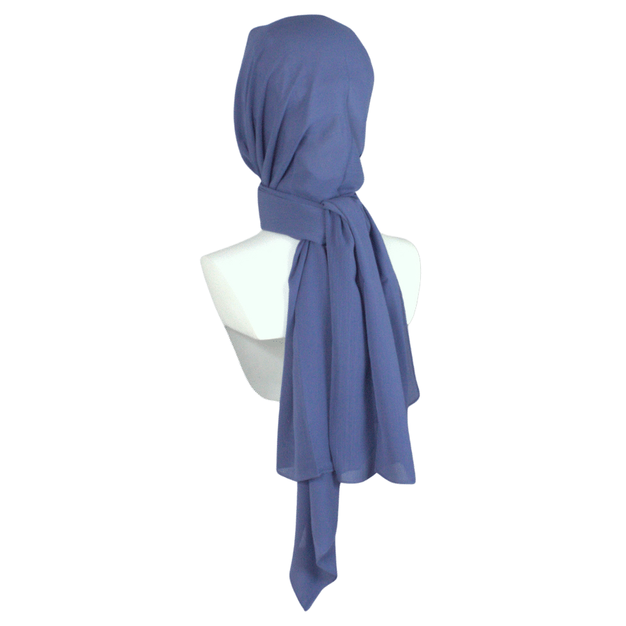 Whispering Breeze Crinkle Chiffon Hijab! Magical Blue