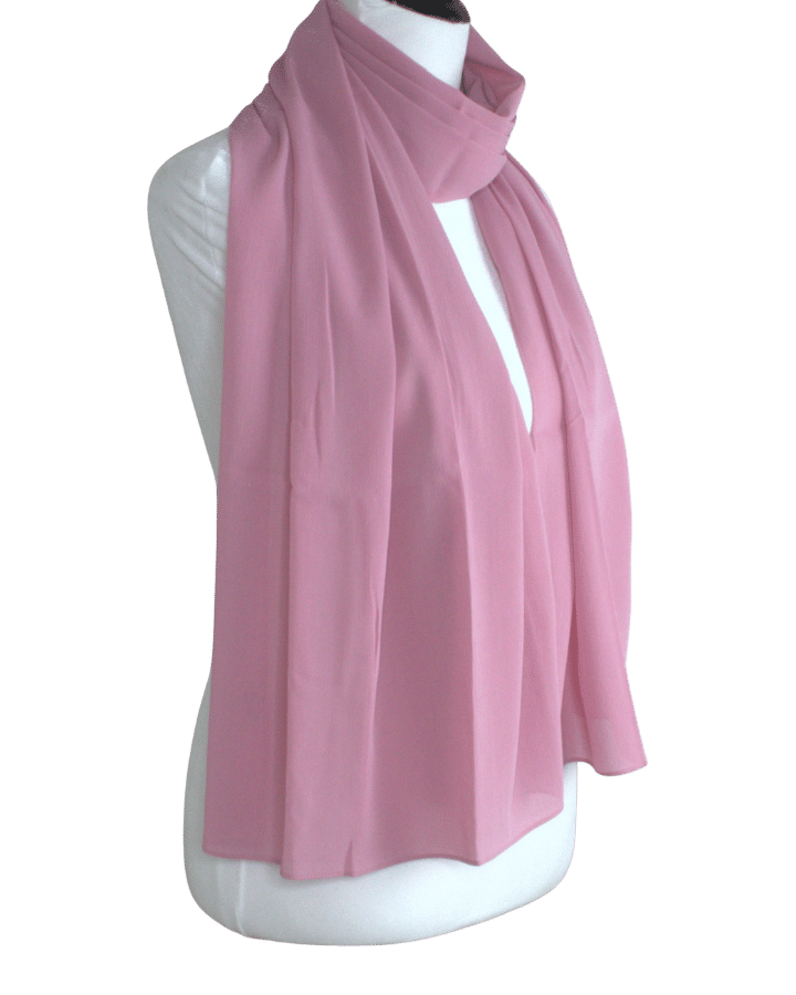 Whispering Breeze Crinkle Chiffon Hijab! Pale Mauve Blush